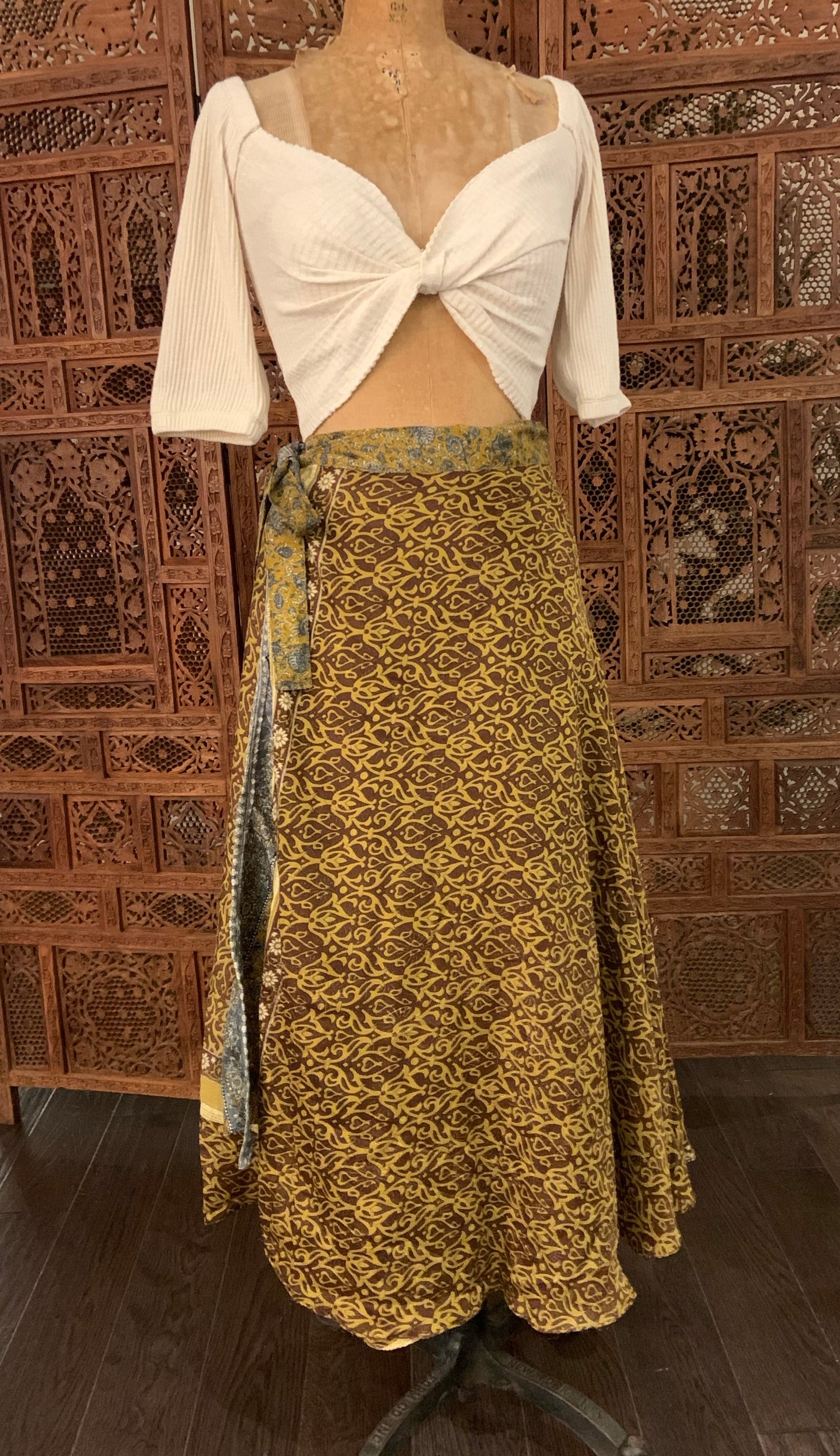 Long Multi Wear Reversible Skirt - Stone Yellow