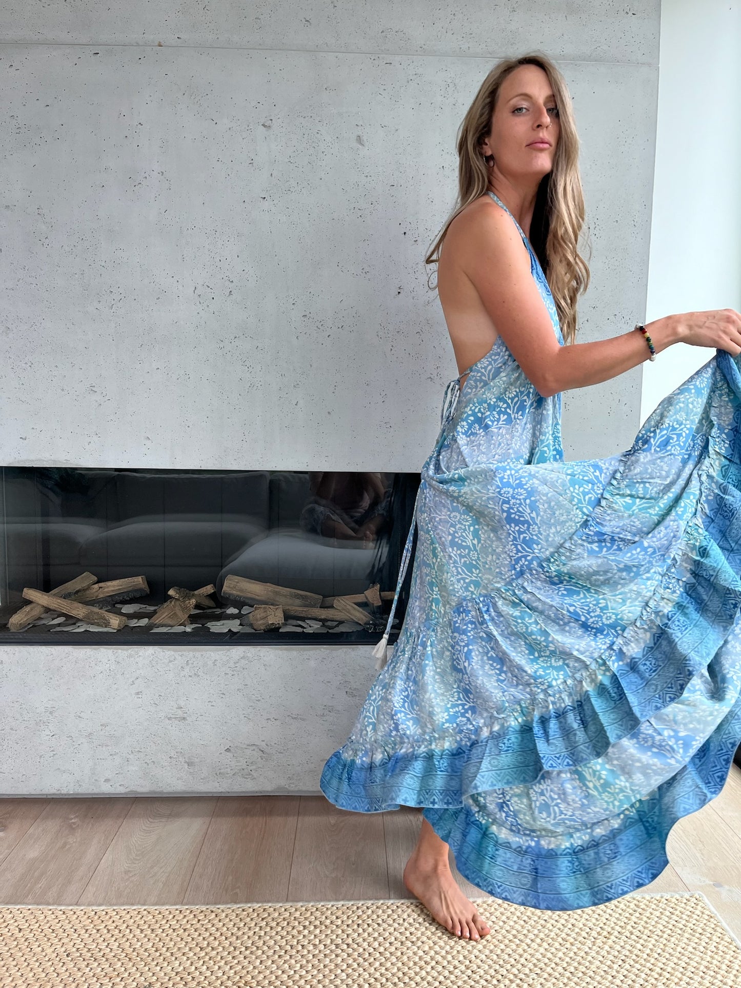 Bohemian Rhapsody Dress - Blue Lagoon