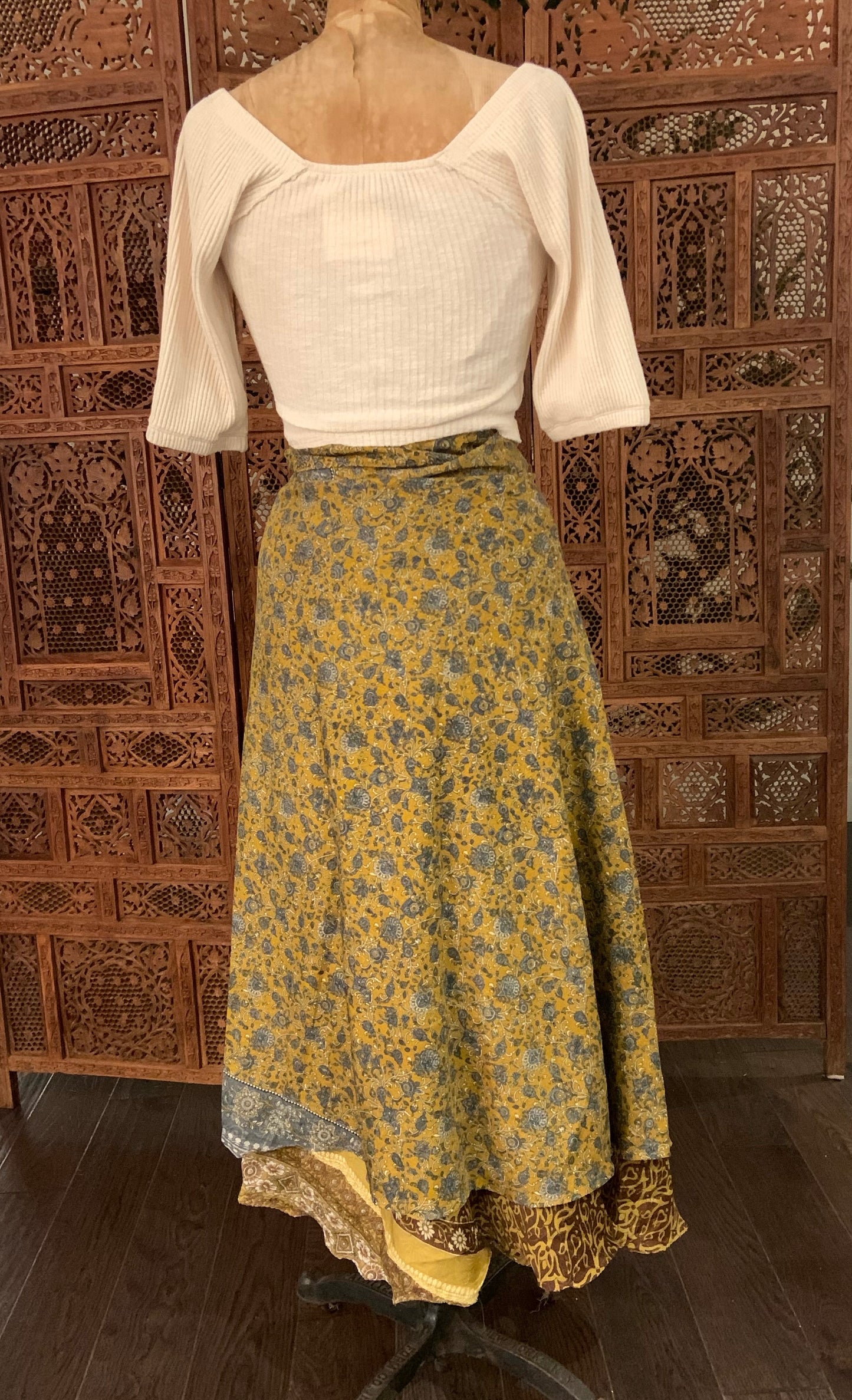 Long Multi Wear Reversible Skirt - Stone Yellow