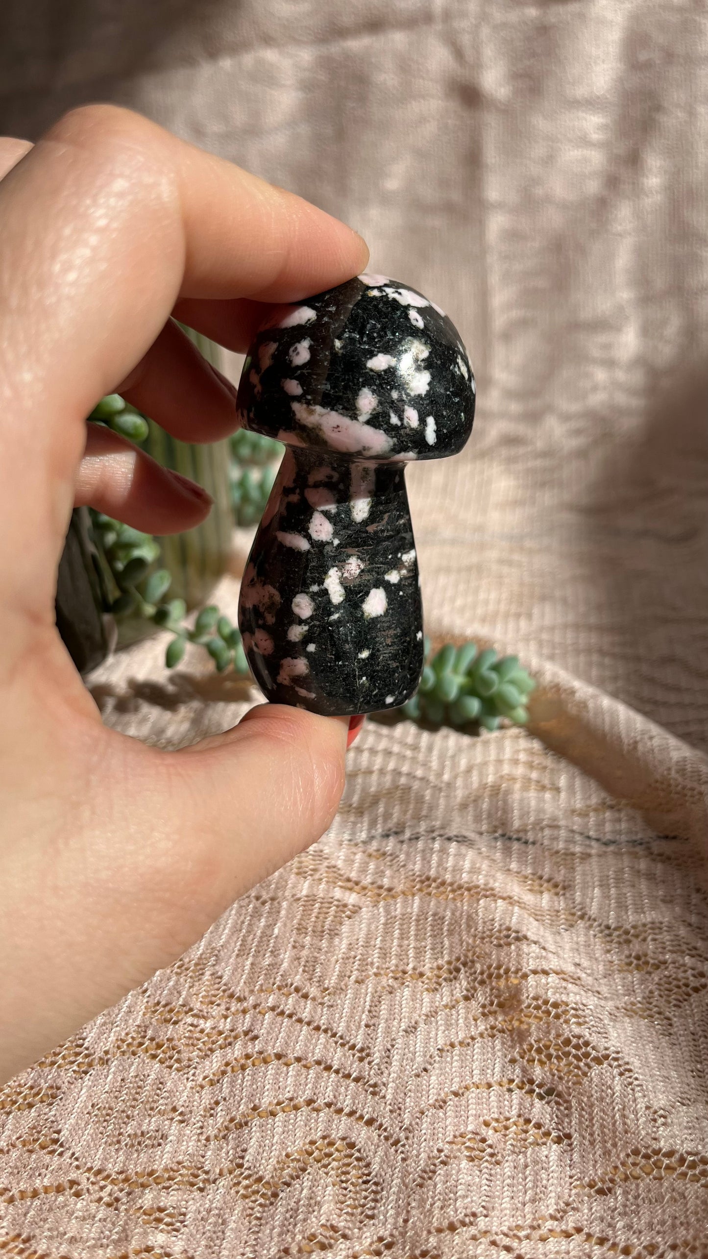 Snowflake Obsidian Crystal Mushroom