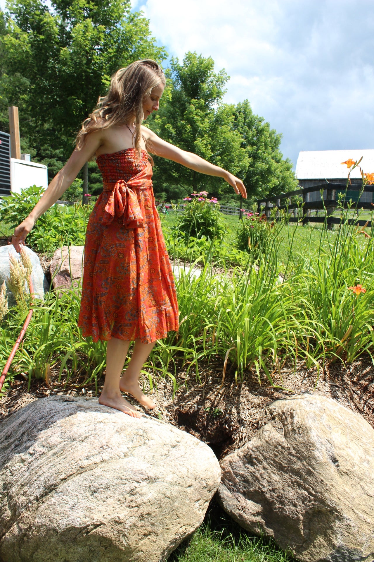 Wildflower Dress - Orange