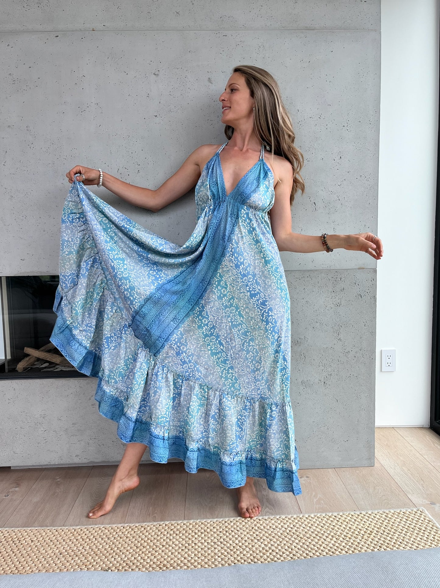 Bohemian Rhapsody Dress - Blue Lagoon