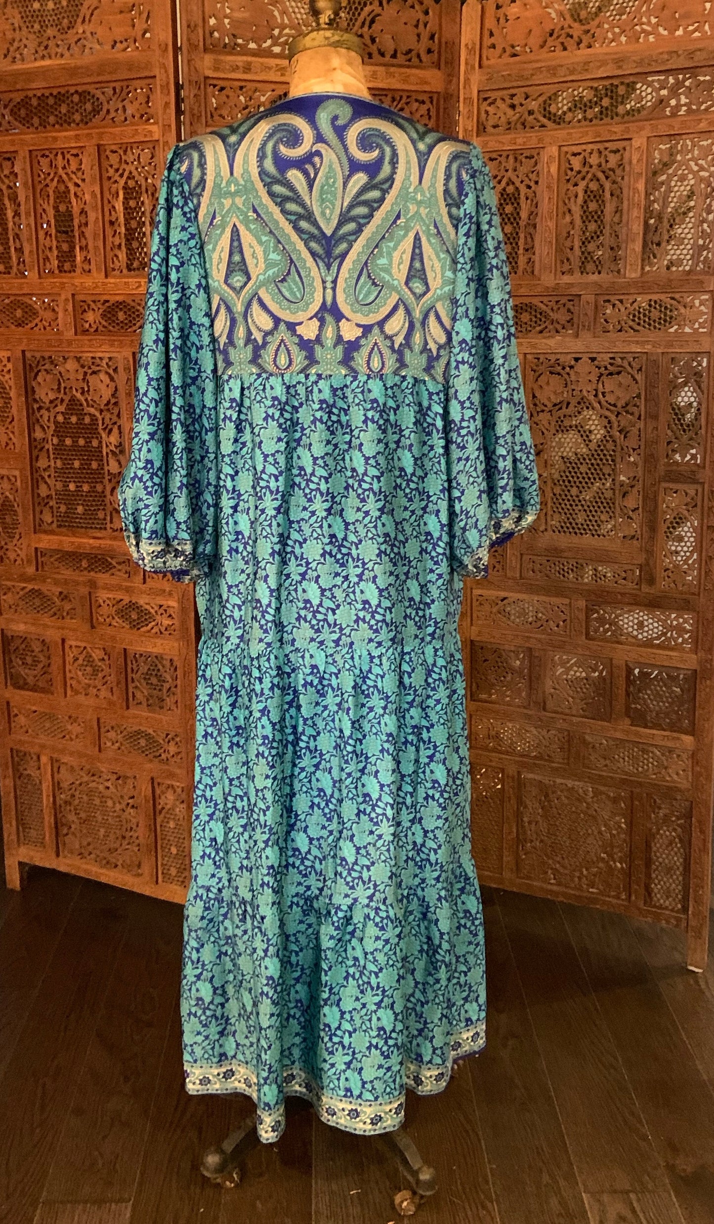 Byron Silk Maxi Dress - Sea