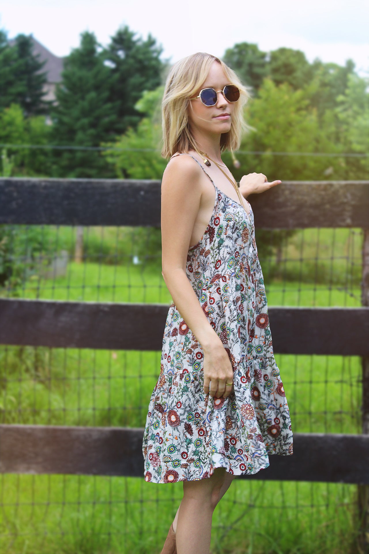 White Floral Dress