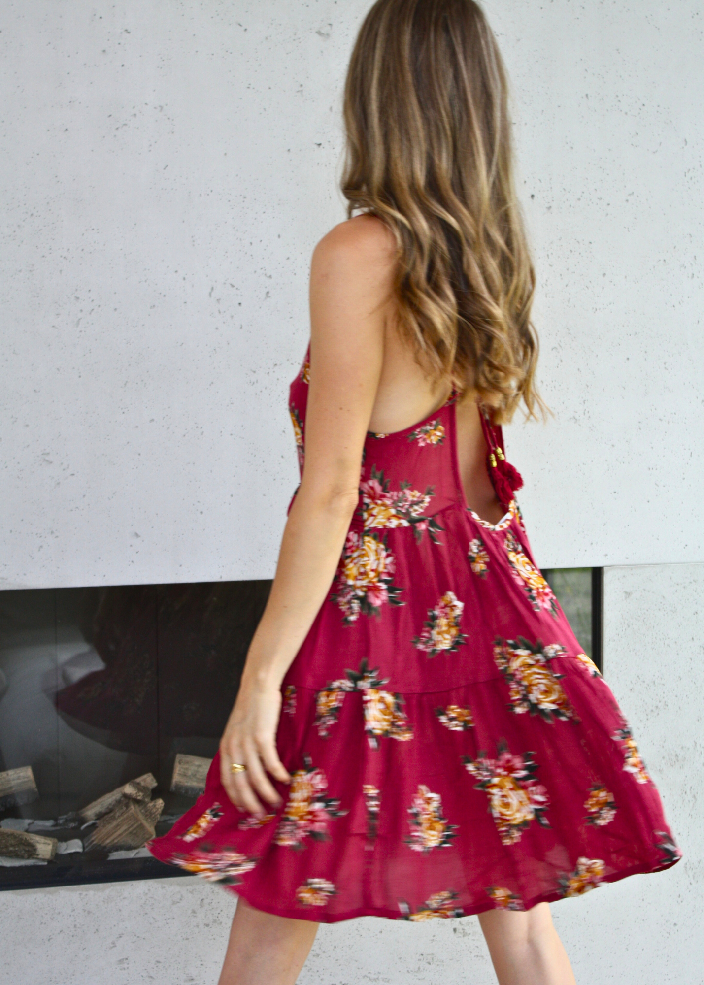 Red Floral Dress